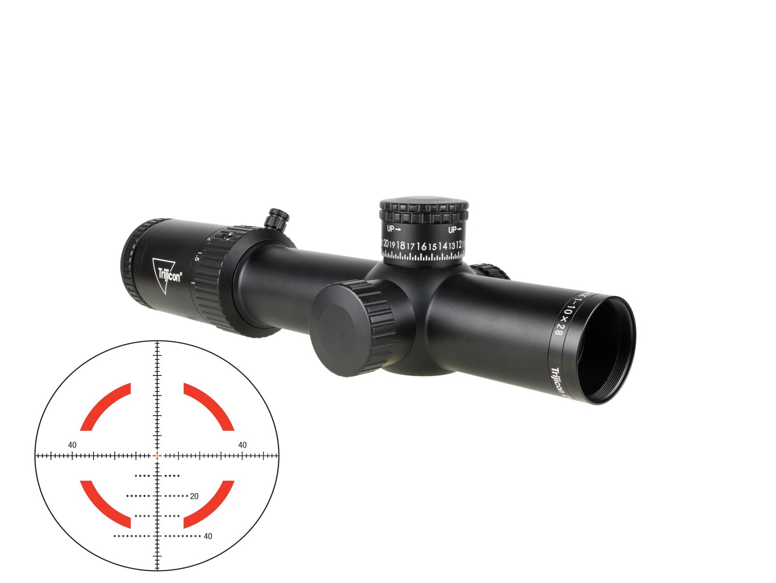 Trijicon Credo HX 1-10X28 34mm MOA Red Green Reticle Black - Trijicon - 28MM
