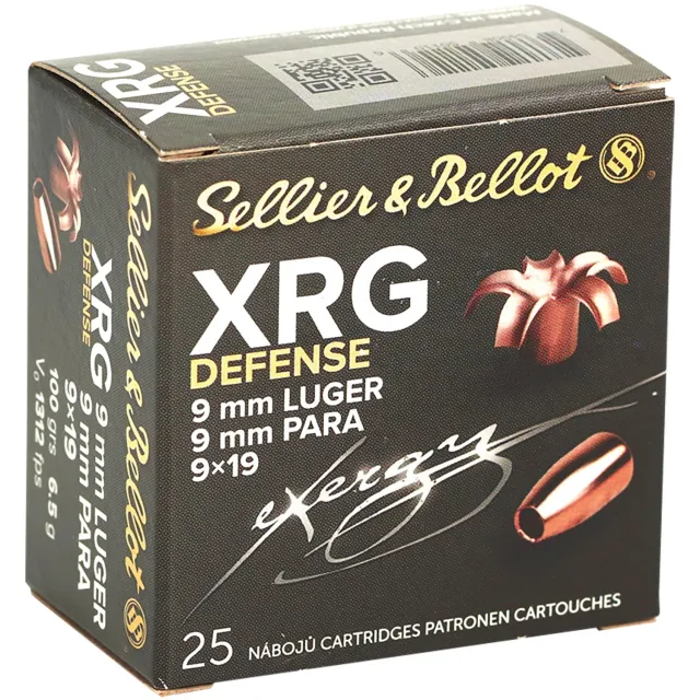 Buy SELLIER & BELLOT XRG 9mm 100 Gr Jacketed Hollow Point 25rd Ammo SB9XA online