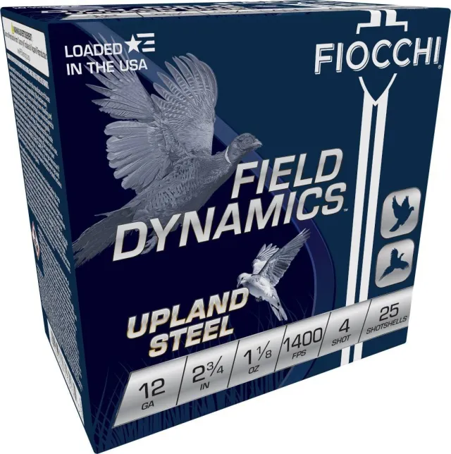 Fiocchi 12HVST4 Upland Steel 12Ga 2.75" 1 1/8oz #4 Shot 25/Box - Fiocchi - 12 Gauge