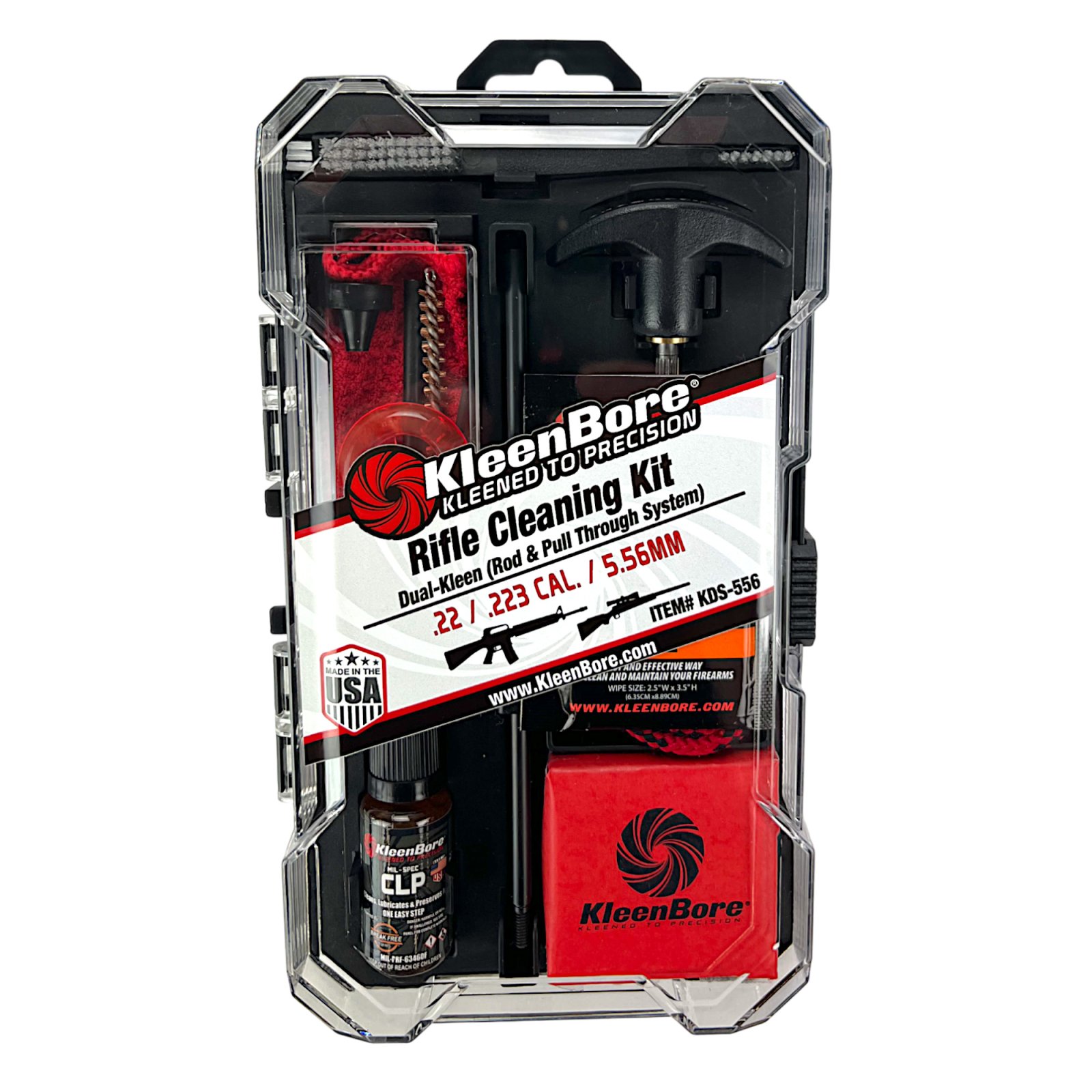 KleenBore Dual-Kleen 5.56mm/.223 Caliber Cleaning Rod and Pull Through Rope - Kleen Bore - .223/5.56