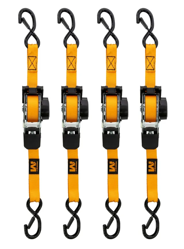 Buy Muddy MUD-RRS10-4PK Retractable Ratchet Straps 1"x10' 4-Pack Orange online