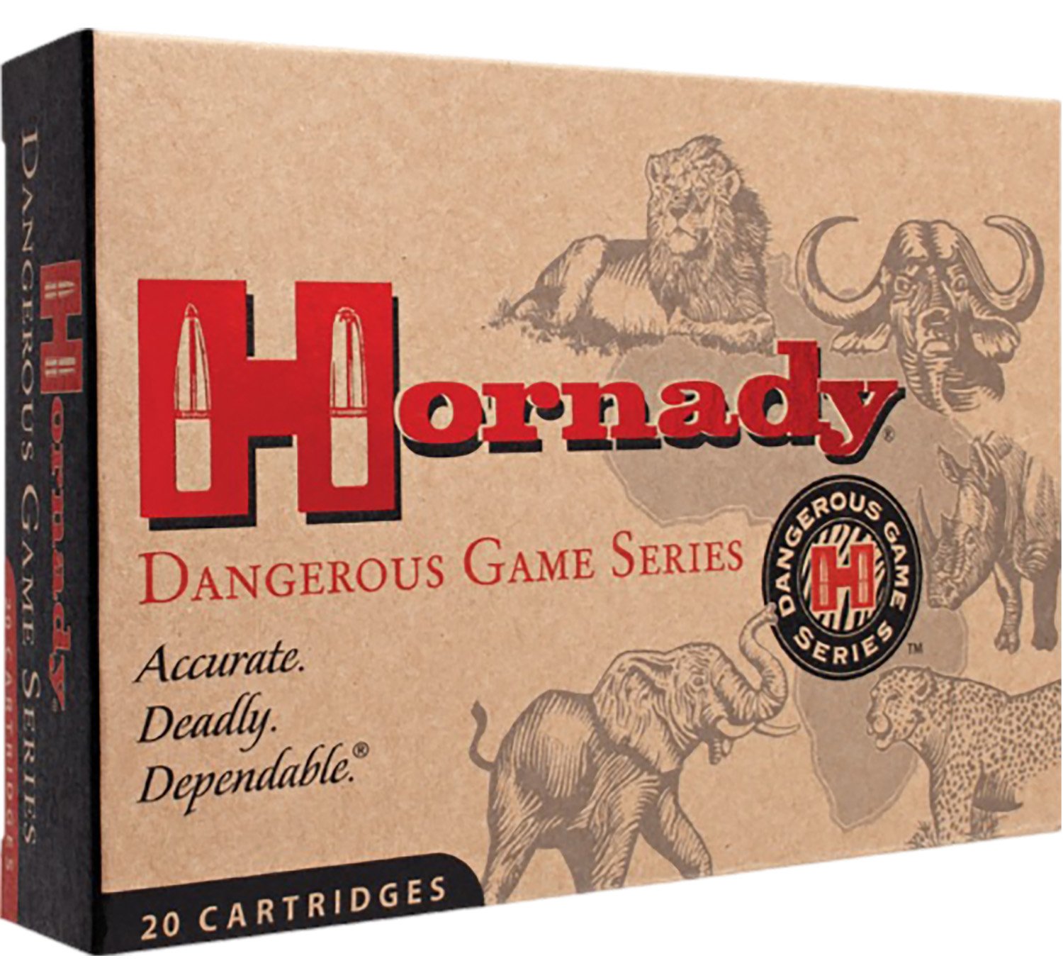 Hornady Dangerous Game 404 Jeffery 400 Grain Solid 20 Rounds 8239 - Hornady - 404 Jeffery
