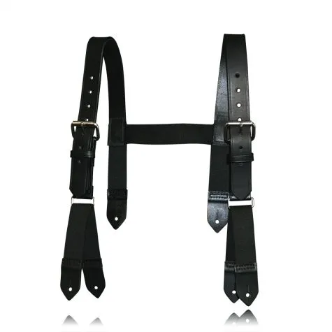 Boston Leather Firefighter's H-Back Suspenders Button Attachment XL - Boston Leather