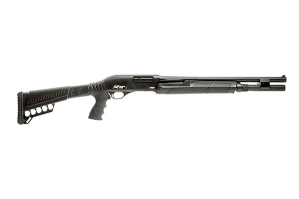 Buy GForce GF2P12 12 Gauge Pump Shotgun: 20" Barrel, 3" Chamber, 7+1 Capacity, Black, Fixed Cylinder Bore, Blade Sight online