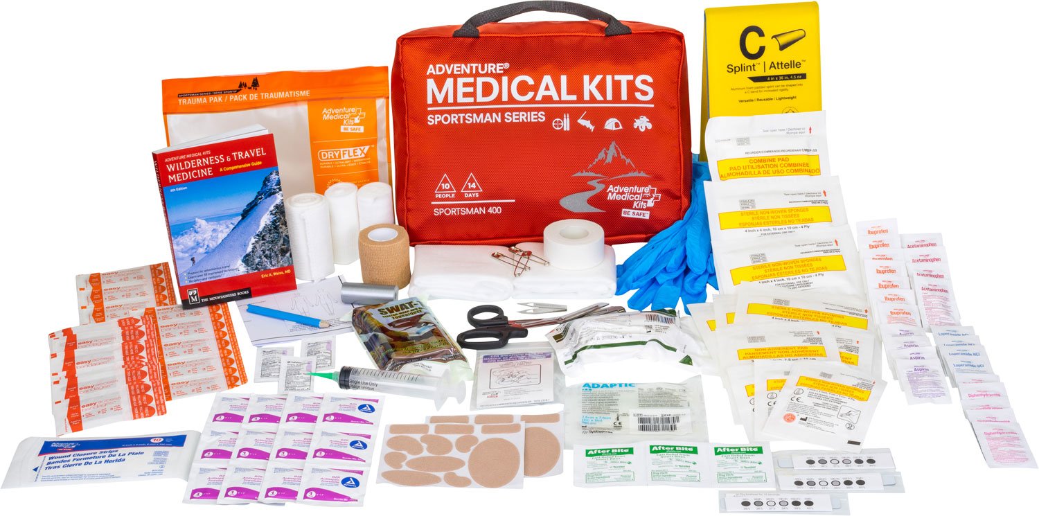 Adventure Medical Kits 01050400 Sportsman 400 Waterproof Medical Kit Red - AMK
