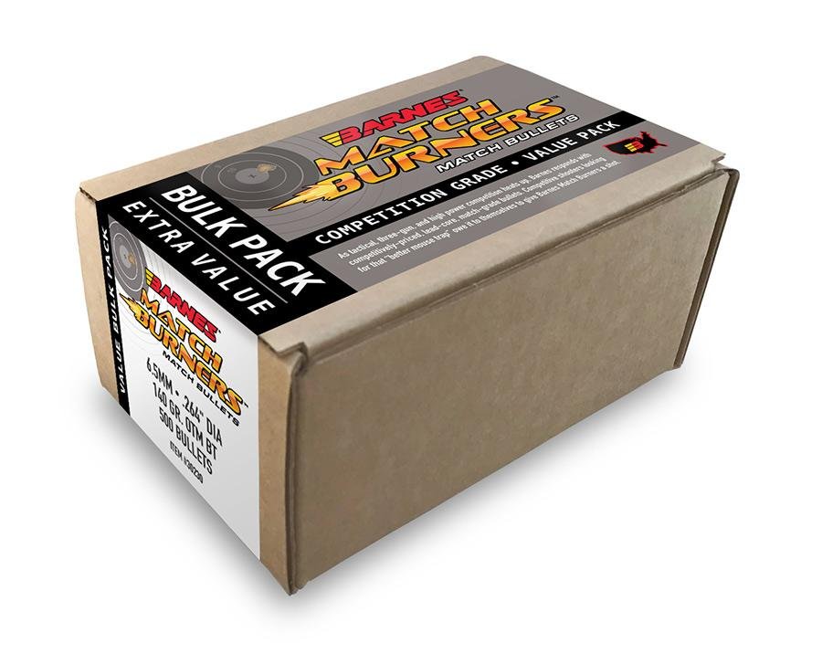 Barnes 31120 Match Burners 6mm .243 105gr BT Rifle Bullets 500/Box - Barnes Bullets - 6MM .243