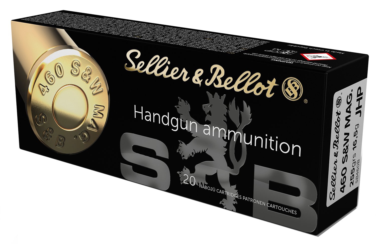 Sellier & Bellot SB460B 460 S&W Mag 255gr Jacketed Hollow Point 20ct - Sellier & Bellot - 460 S&W Mag
