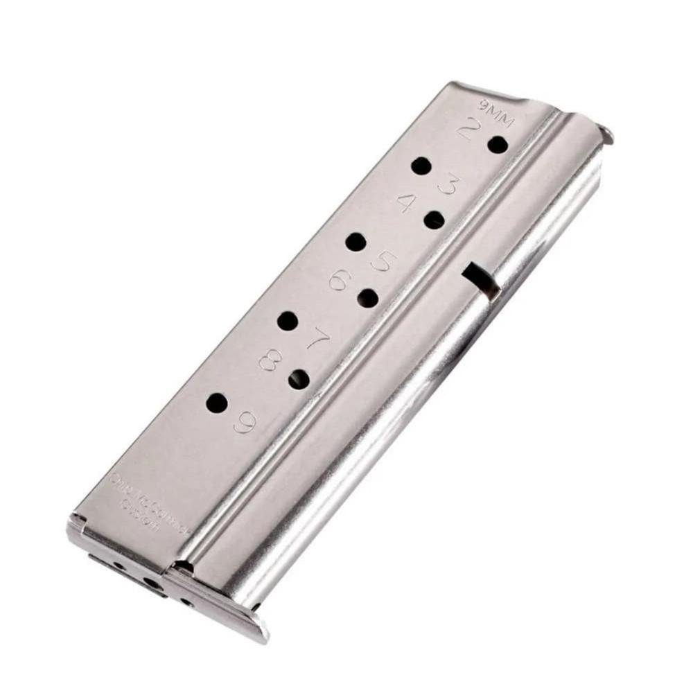 Chip McCormick M-MG-9FS9 1911 9mm 9-Round Stainless Steel Magazine - Chip McCormick - 9mm