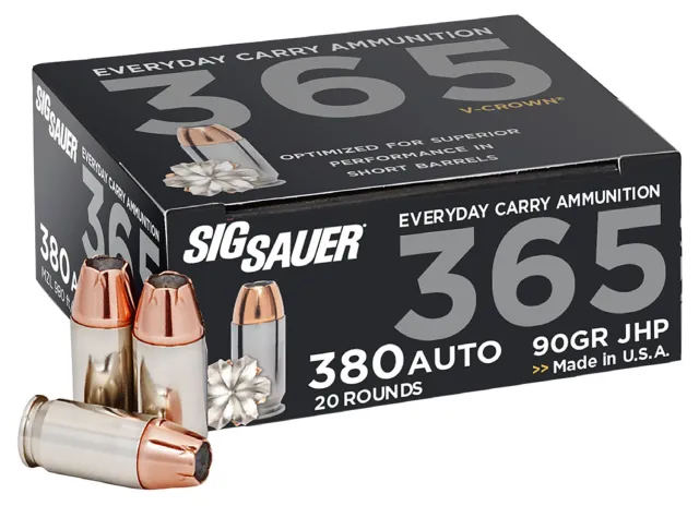 SIG Sauer Elite V-Crown .380ACP 90gr JHP Ammo - Sig Sauer - 380 ACP