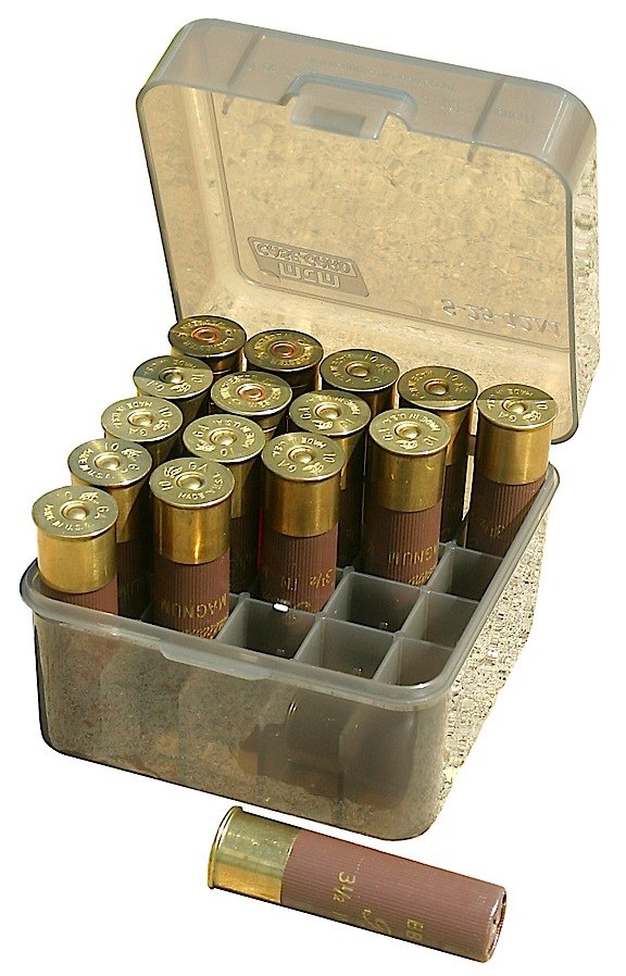 MTM Case-Gard Shotshell Boxes Dual Gauge 10/12GA 25rd - Clear Smoke S25-12M - MTM Case-Gard