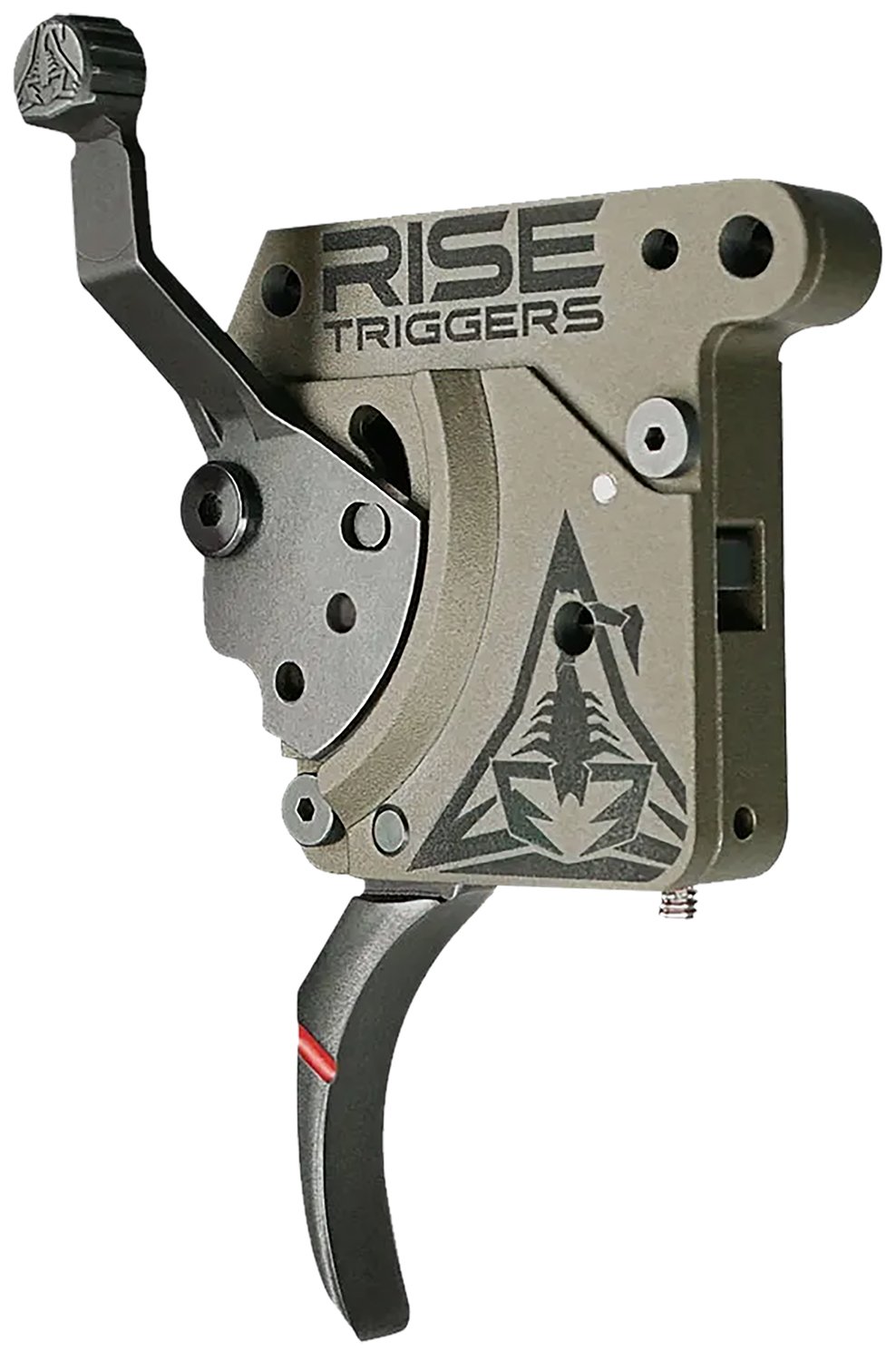 Rise Armament RA735C Reliant Trigger Black/FDE Curved - Rise Armament