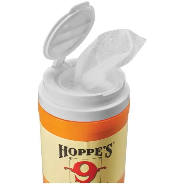 Hoppe's Large Gun Oil Field Wipes 60ct 6" x 7" Lubricating Specifications - Hoppe's