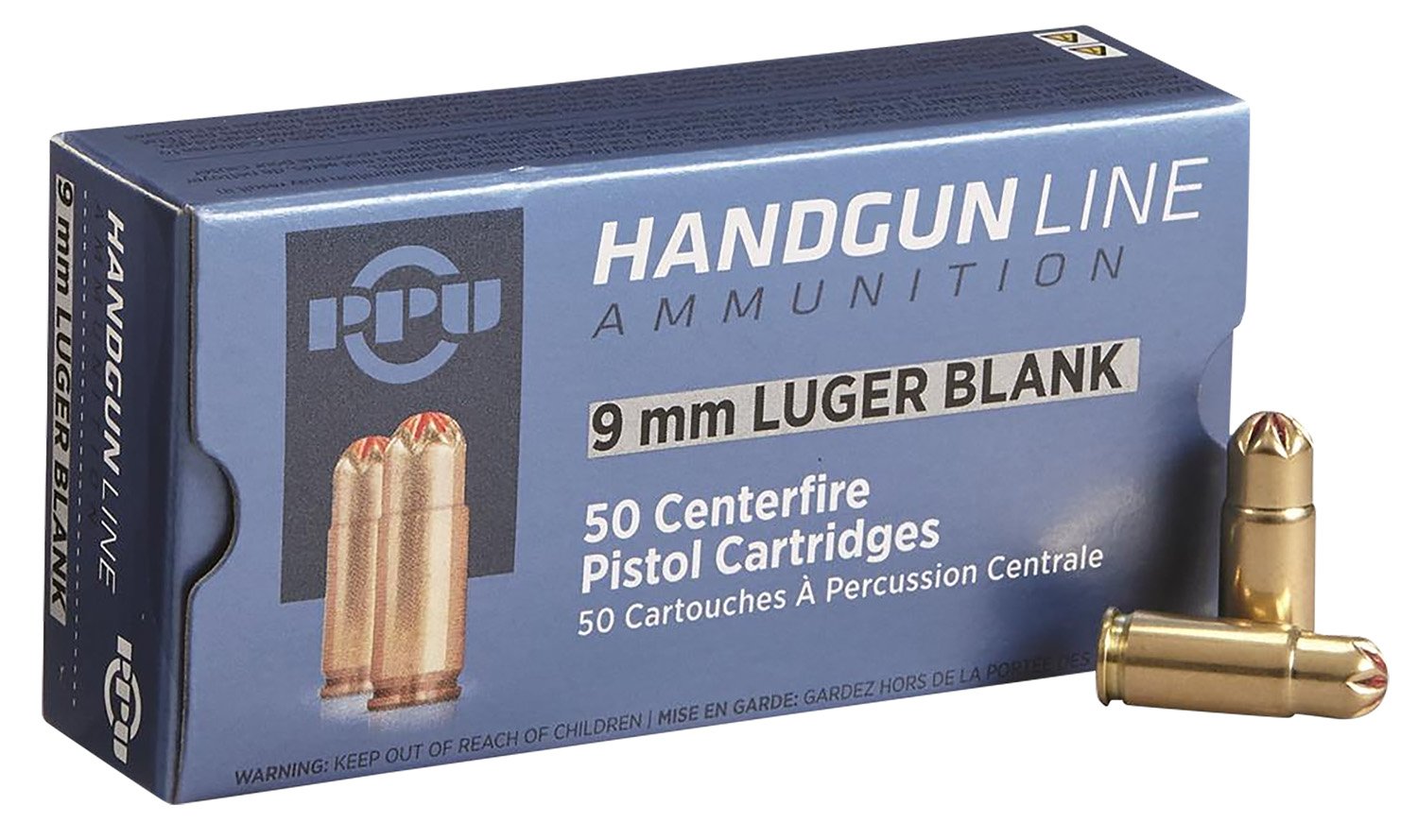 Prvi Partizan PPU PPB9L 9mm Luger Blanks 50 Round Box - Prvi Partizan - 9mm Luger