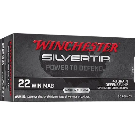Winchester 22 WMR SilverTip 40gr JHP Ammo - 50 Rounds - WINCHESTER