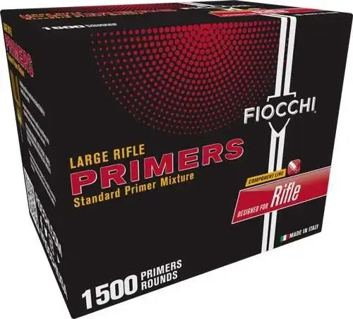 Fiocchi PRLRFM Large Rifle Primers 1500Ct Reloading
