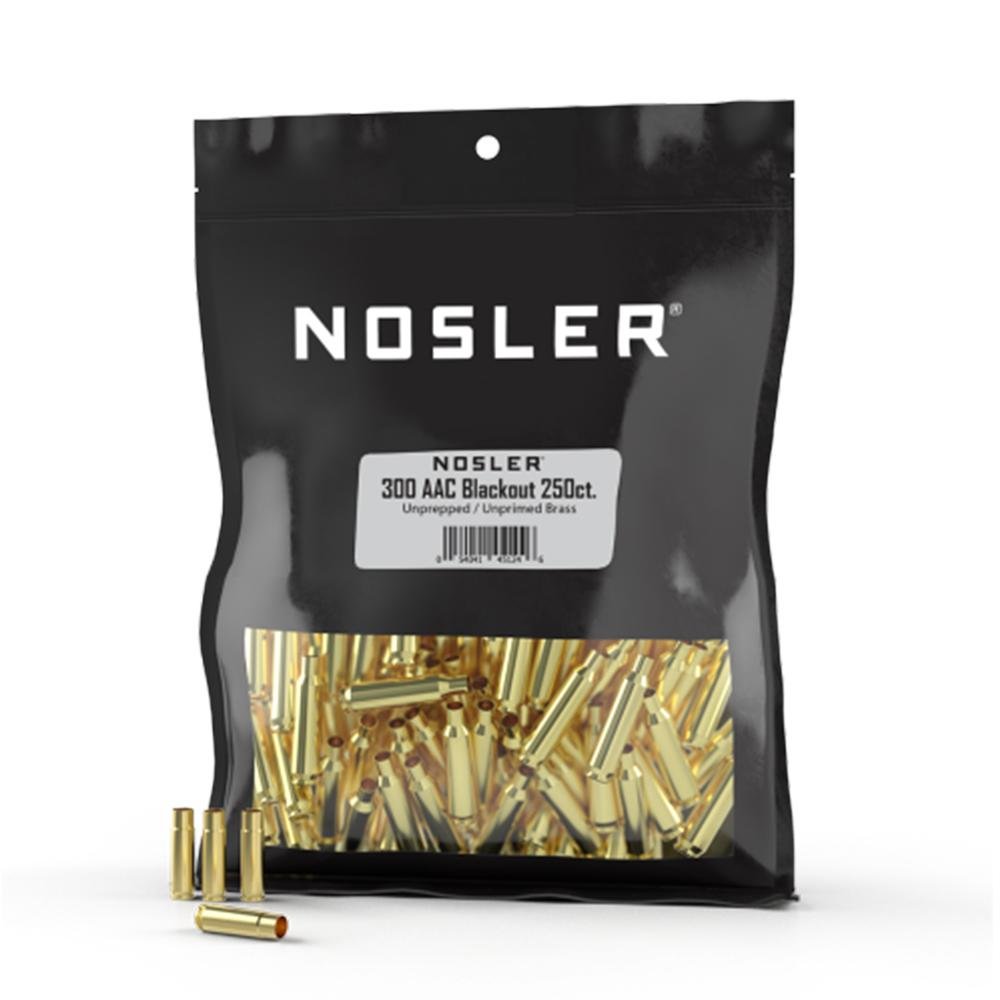 Nosler .300 AAC Blackout Unprimed Brass 250 Count Raw Bulk - Nosler - 300 AAC Blackout