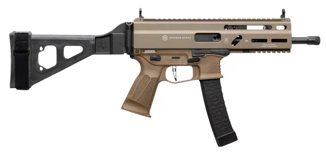 Grand Power Stribog SP9A3 9mm 30Rd 8in FDE With Brace - Grand Power - 9mm Luger (9x19 Parabellum)