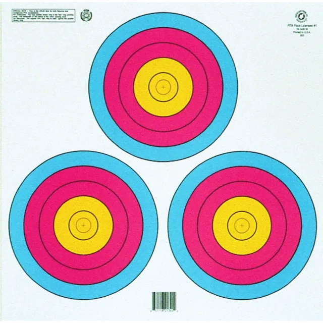Buy Maple Leaf FT-3X40W Target Face 3 Spot Triangle 100pk 17"x17" 75lb Card Stock online