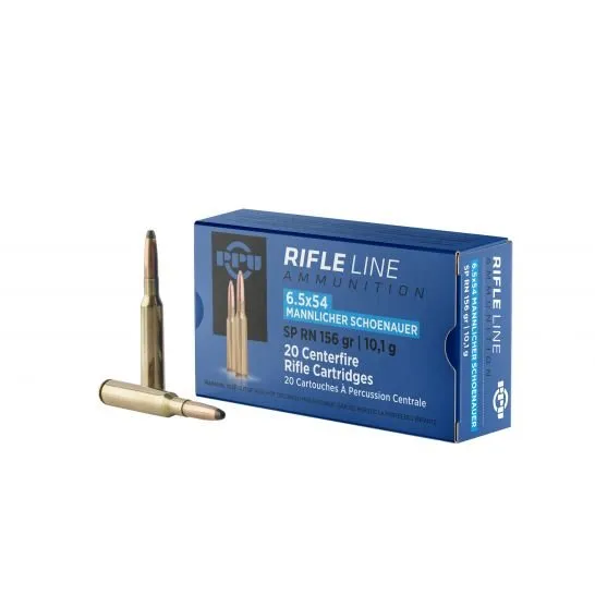 PPU 6.5x54 Mannlicher Schoenauer 156gr SPRN 20rd Box 10/Case - PPU