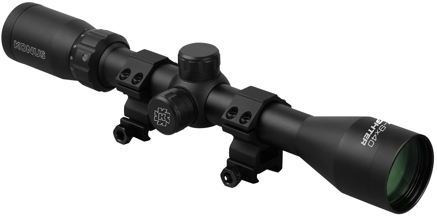 Buy Konus 7352 Fighter Riflescope 3-9x40mm 30/30 Reticle with Rings online