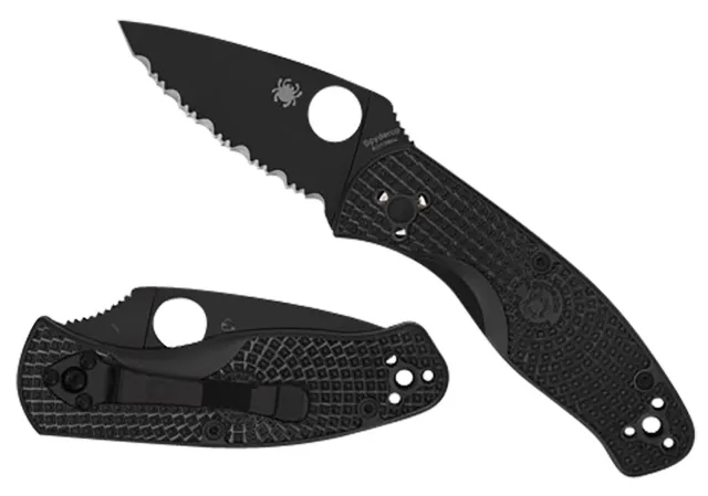 Spyderco C136PBBK Persistence Lightweight Black Plain Edge Knife - Spyderco