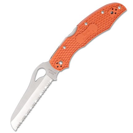 Buy Spyderco Cara Cara 2 Rescue Orange 3.88 Serrated Folding Knife online