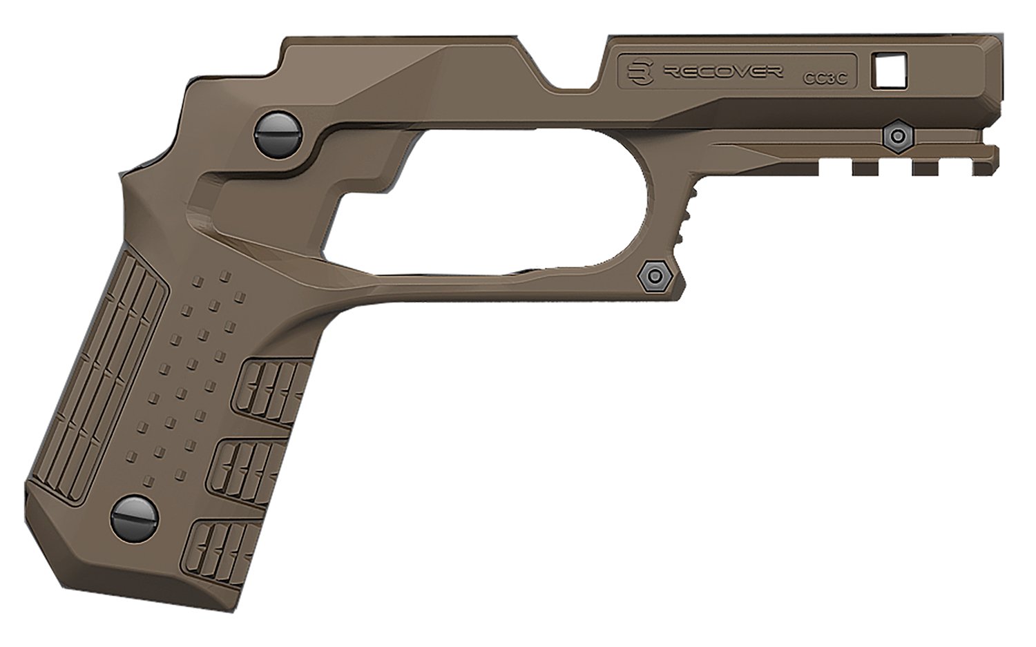 Recover Tactical CC3C02 1911 Officer Tan Polymer Grip & Rail System - Recover Tactical