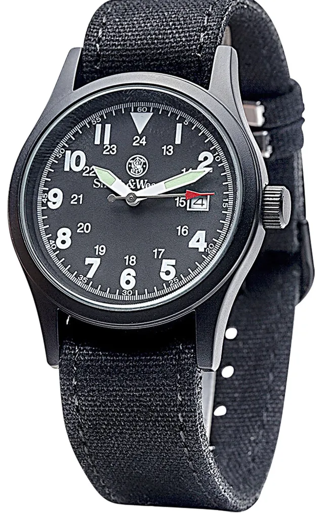 Smith & Wesson SWW1464BK Military Watch Black Face 30m Water Resistant