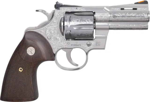 Colt Python 2020 Revolver: .357 MAG, 3" Stainless Barrel, 6-Round Capacity, Walnut Grips - Colt