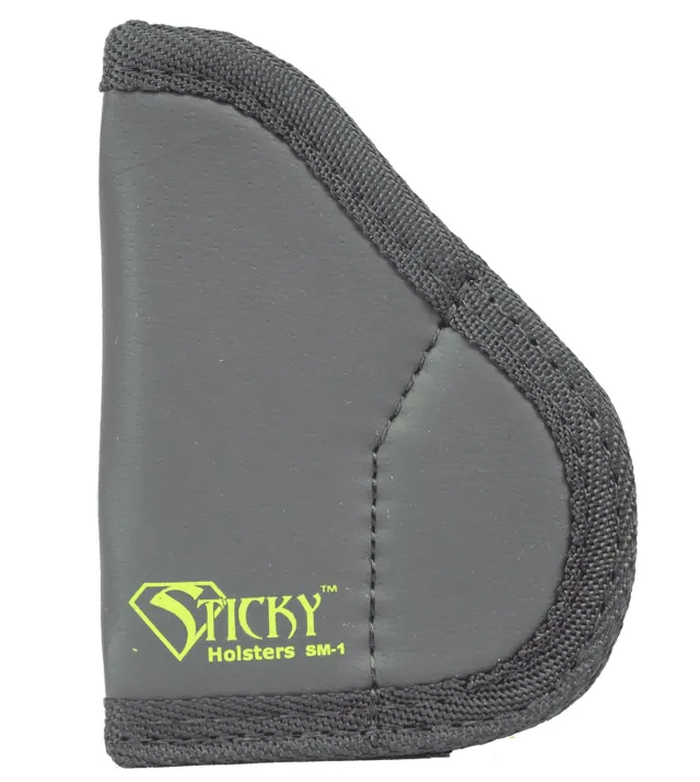 Sticky Holsters SM1NAA IWB Size 1 Black/Green Latex-Free Rubber Holster - Sticky Holsters