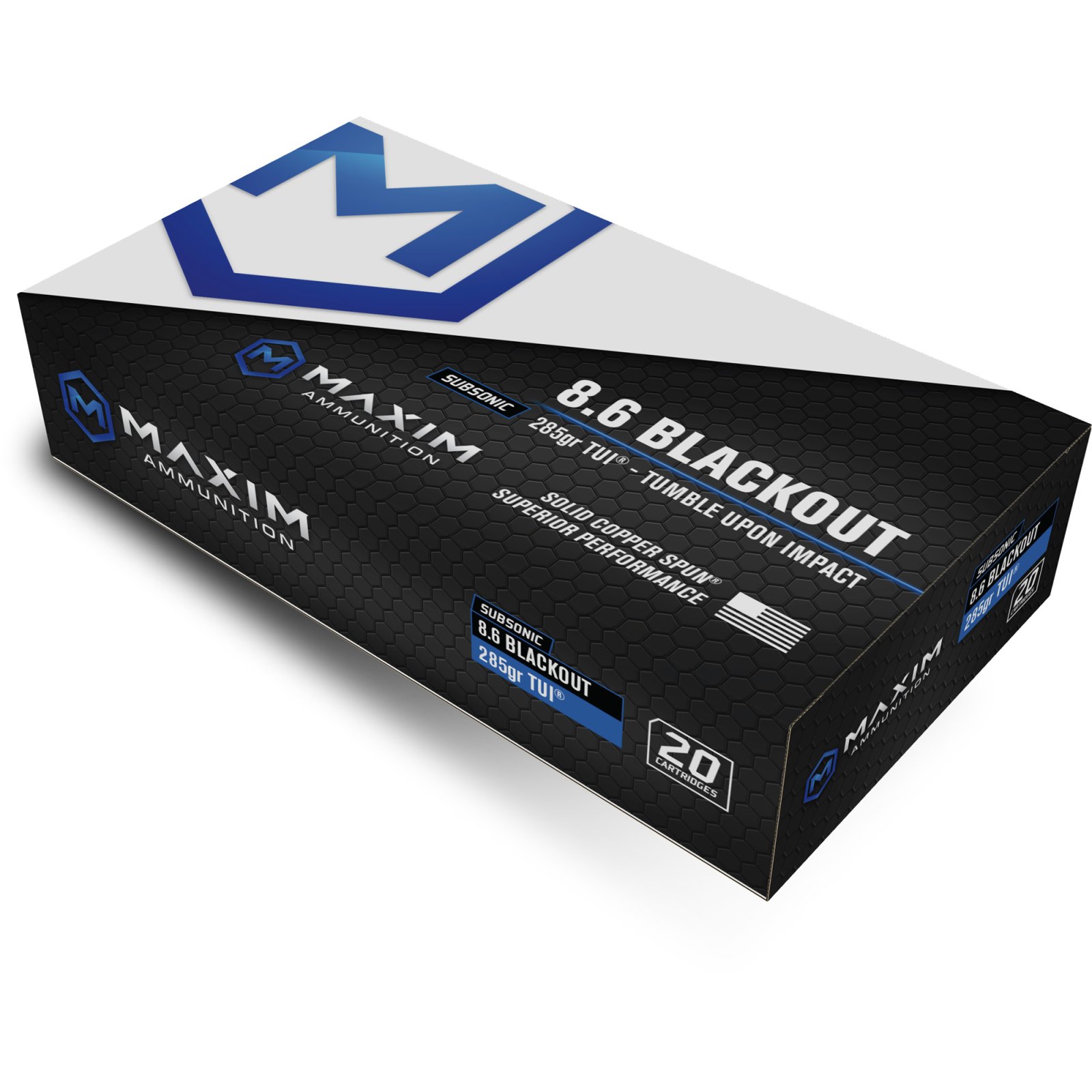 Maxim SBA Short Barrel Ammunition 8.6 Blackout 235 - Maxim Defense - 8.6 BLACKOUT