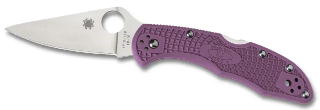 Spyderco Delica 4 Lightweight C11FPPR 2.88 In Purple FRN Handle - Spyderco