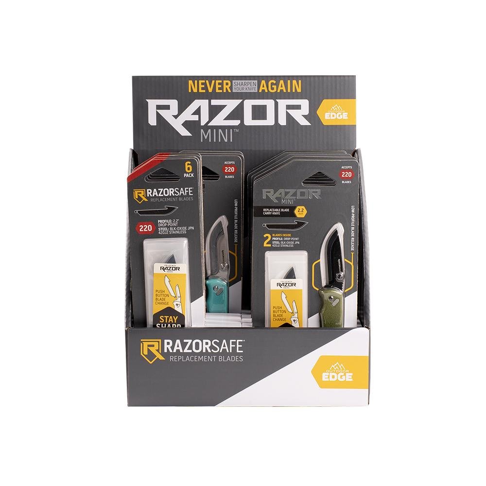 Outdoor Edge Razor Mini Display 2-1/5 PDQ Display 9/ct - Outdoor Edge