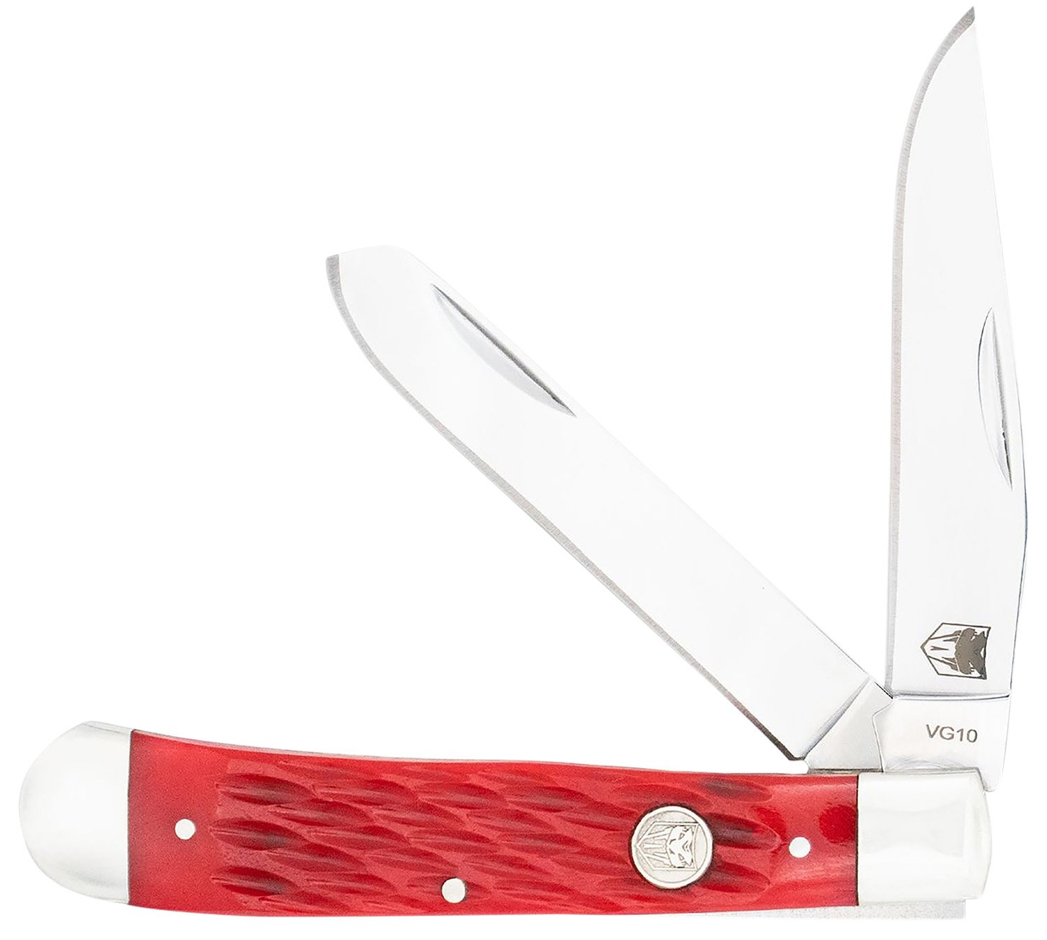 Buy Cobratec CTTDTRPREDBN Trapper Two Blade G-10 Red/SS Slip Joint Knife online