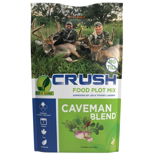 AniLogics 24004 CRUSH Caveman Crush Food Plot Seed 3.5 lbs 1/4 Acre - Ani-Logics