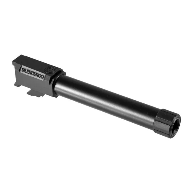 SilencerCo AC50 Threaded Barrel 4.80" 40 S&W Black Nitride Stainless Steel - SilencerCo - 40 S&W