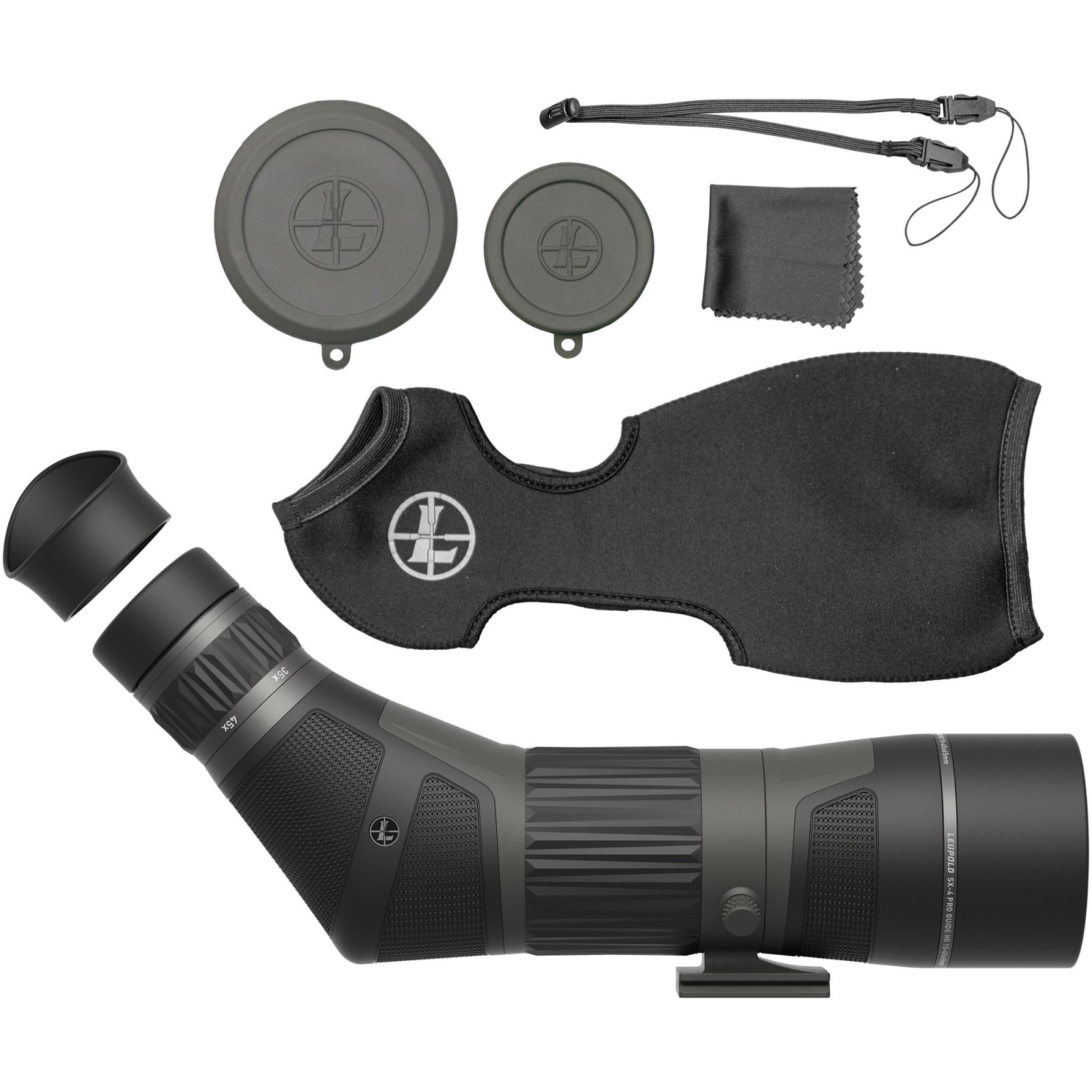 Leupold 185681 SX-4 Pro Guide HD 15-45x65mm Angled Spotting Scope - Leupold & Stevens - 65MM