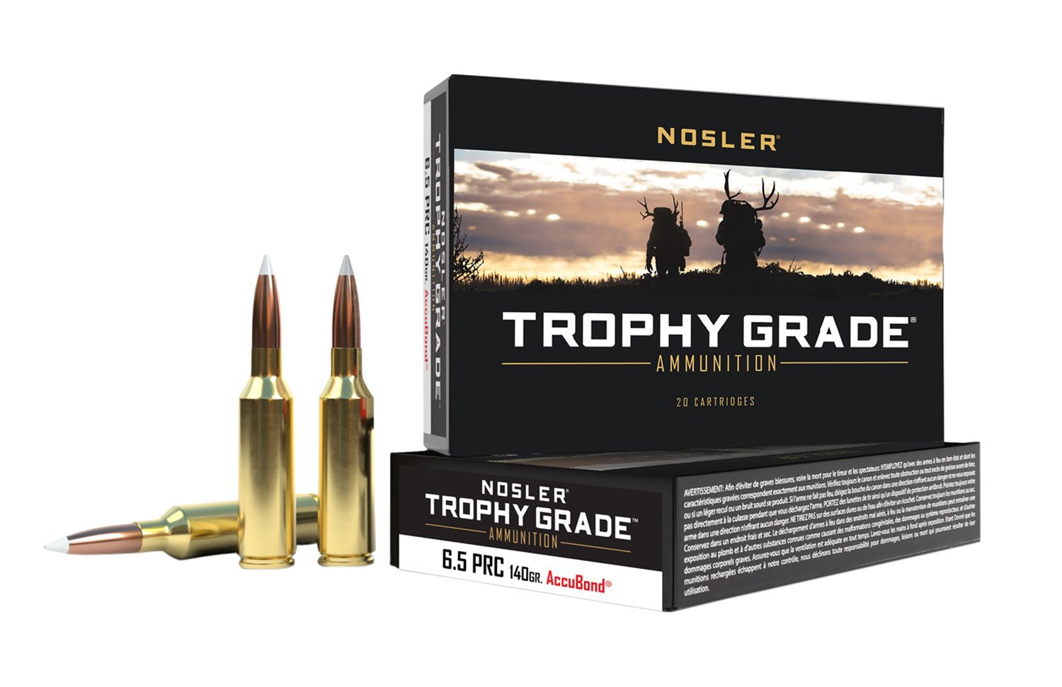 Nosler Trophy Grade 6.5 PRC 140gr AccuBond 20 Per Box 61014 - Nosler - 6.5 PRC