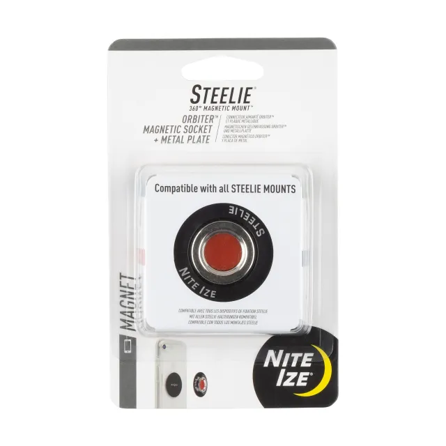Nite-Ize Steelie Orbiter Magnetic Socket Metal Plate Mounting Kit - Nite-Ize