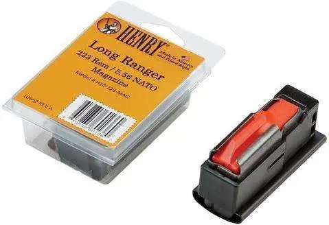 Henry Repeating Arms Long Ranger .223 5rd Magazine - Black Steel, 1.40 X 2.75 X 3.90 in - Henry Repeating Arms - 223 REM