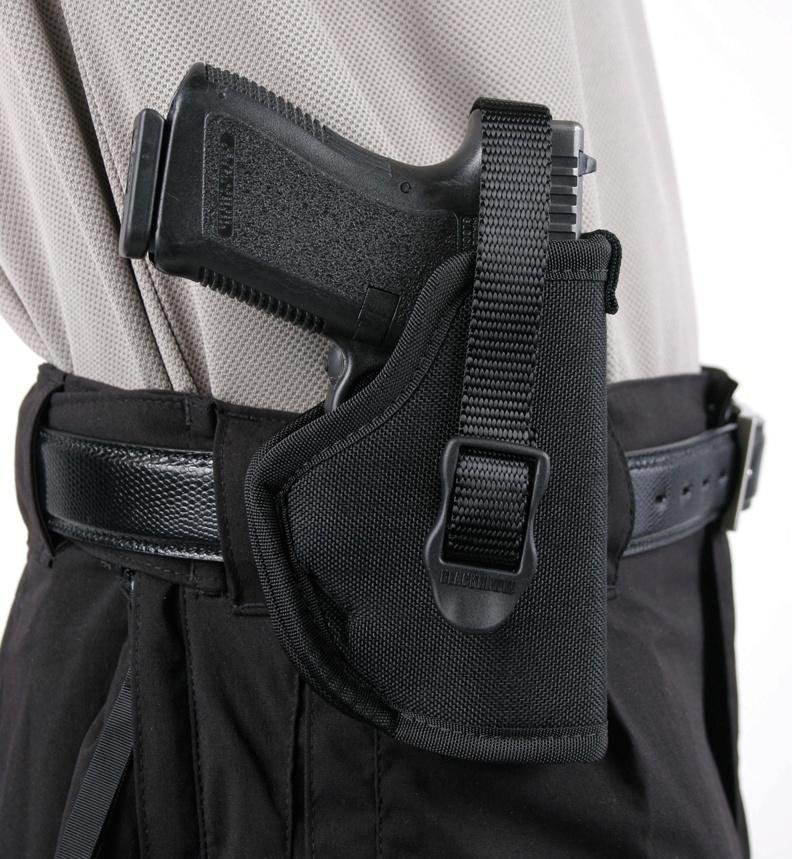 Buy Blackhawk 73NH07BK-R Size 7 Right Hand OWB Holster Large Autos Black Nylon online