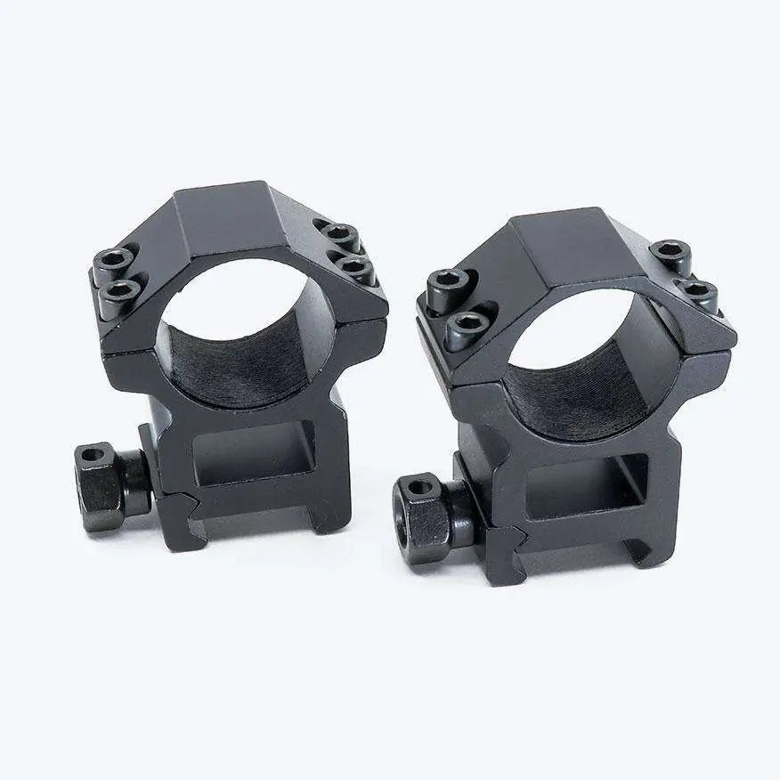 Riton Optics 1" High Profile Scope Rings RTM-Hi-1 6061-T6 Aluminum Black - Riton Optics - 1"