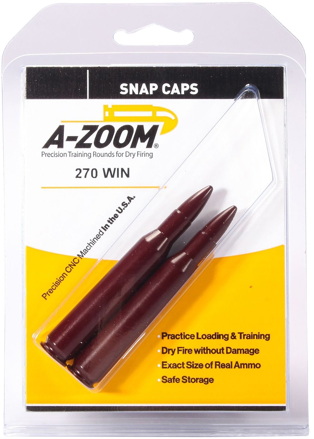 A-Zoom 12224 Precision Aluminum Snap Caps, .270 Winchester, Trigger Tuning Tool, 2 Pack - A-Zoom - 270 WIN