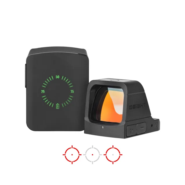 OSIGHT X, 3MOA DOT + 32MOA CIRCLE OPEN RED DOT SIGHT WITH CHARGING COVER - OSIGHT