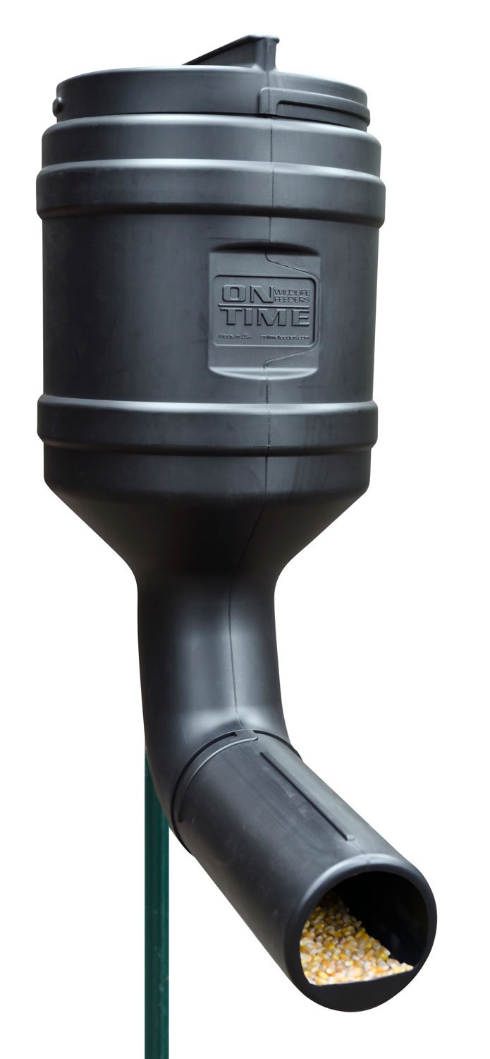 On Time 71800 T-Post Gravity Feeder Black UV Resistant Polyethylene with - On - 80 LBS