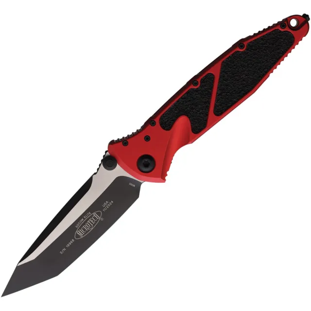 Microtech Socom Elite 161-1RD 3.98 In Black Red ALU Handle