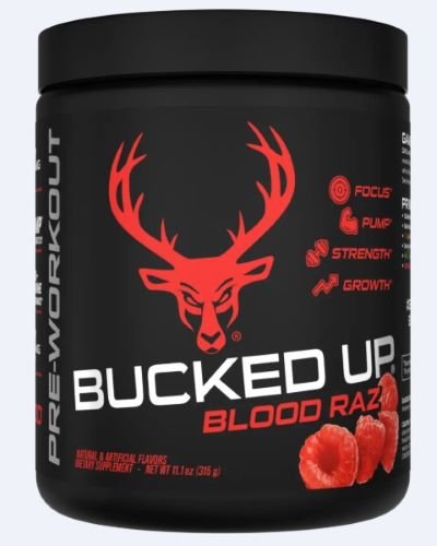 Buy Bucked Up Blood Raz Pre-Workout 30-Serving Caffeinated Powder Tub online