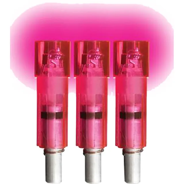 Lumenok GTF3P Crossbow Nocks Pink Flat Gold Tip 3-Pack Lighted - Lumenok