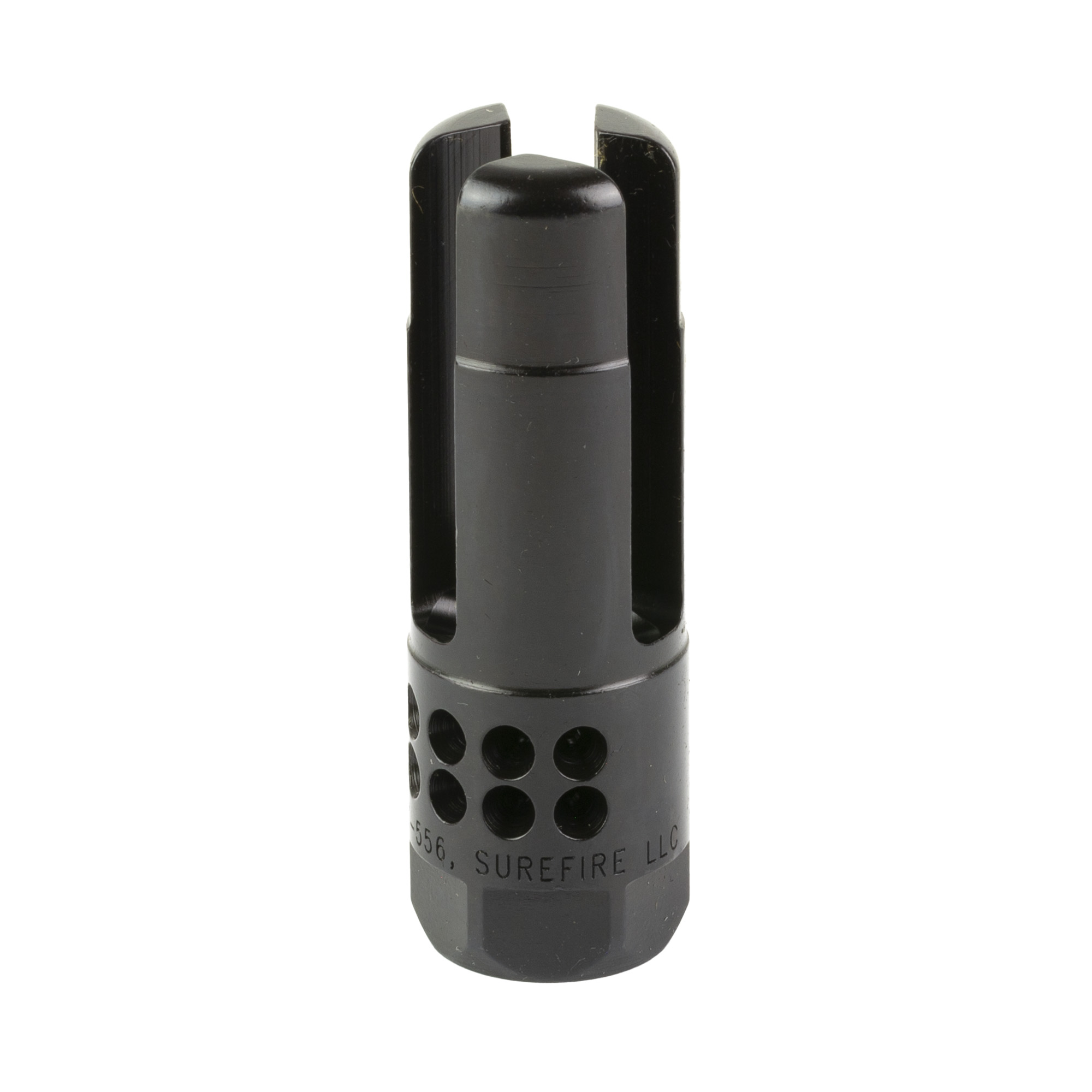 Buy SureFire WARCOMPSPORT5561228 Flash Hider 22 Cal (5.56mm) 1/2"-28 tpi, Open Tine 3-Prong, Ported Black Stainless Steel online
