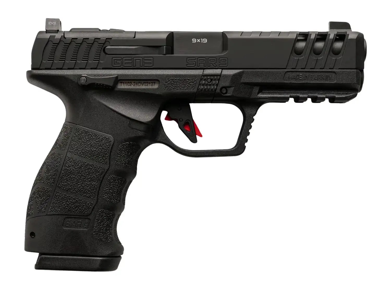 SAR SAR9G3BL10 9mm 10Rd Black Optics Ready Pistol - SAR - 9mm